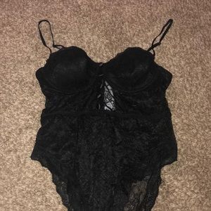 lace button bodysuit